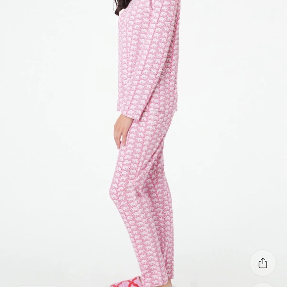 Pink Patterned Pajama Set - Picture 2 of 6